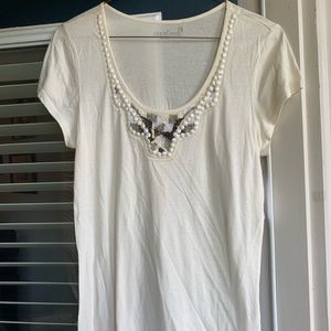 Caslon Fitted Tee Taylor Ivory Size Large